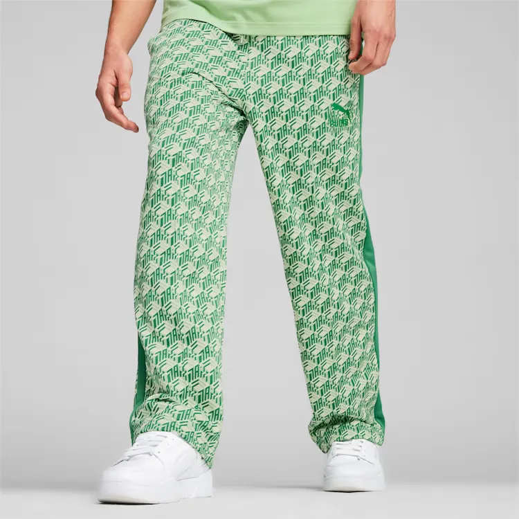 PUMA T7 Men's Straight Track Pants Casual Pants Men's Green-2