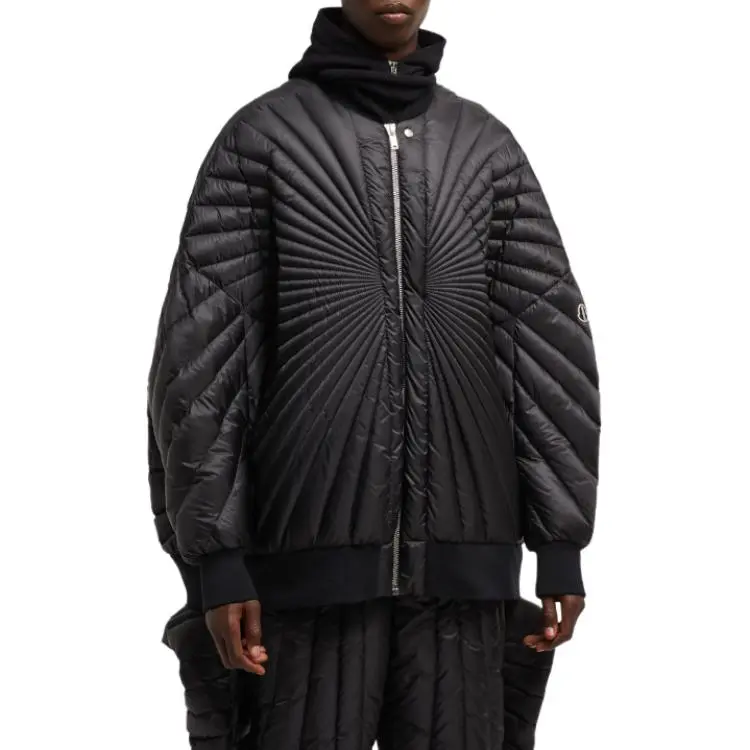 Moncler X Rick Owens Woven Radiance Peter Jacket 'Black'-3