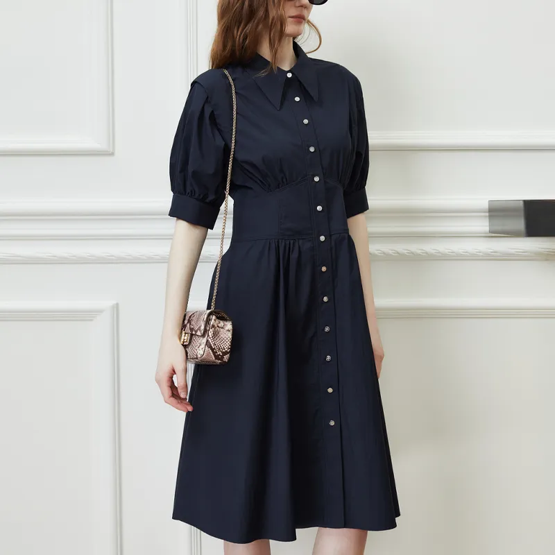 DKNY Short-Sleeved Dresses Women's Navy Blue-4