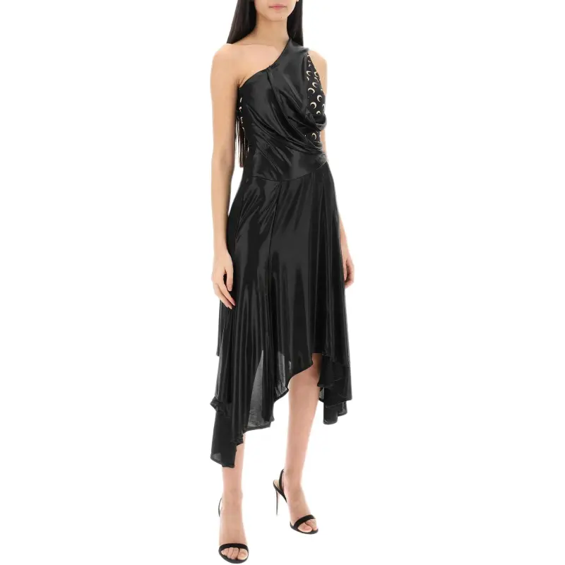 Marine Serre Moon Printed Draped Dress-3
