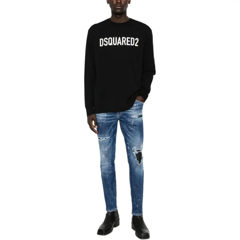 DSQUARED 2 Paint Splash Detail Distressed Jeans-1