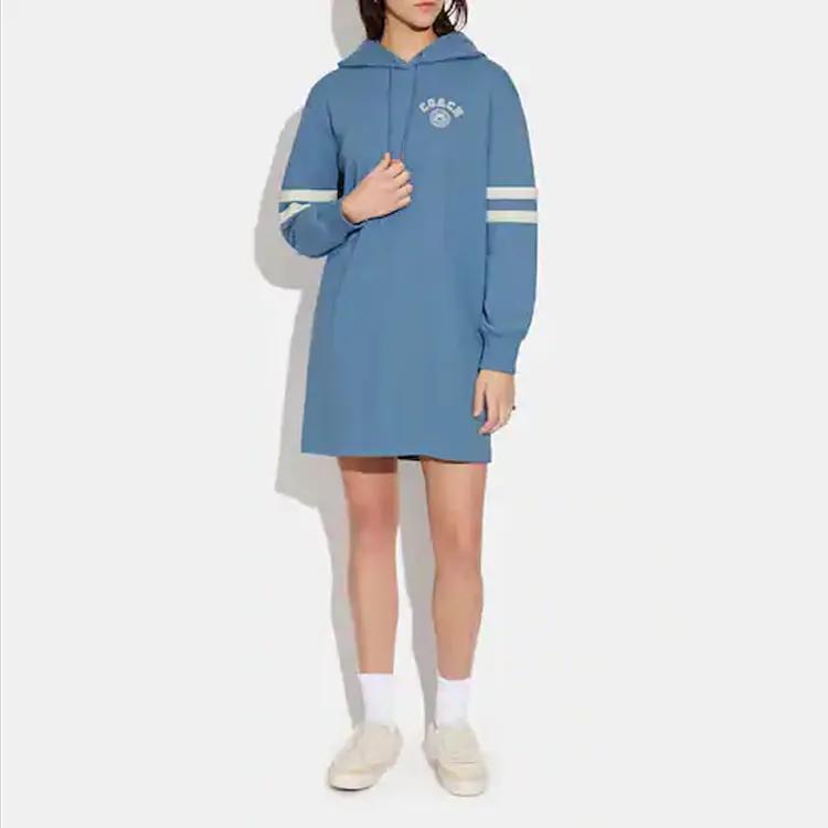 COACH Long-Sleeved Dresses Women's Blue-1
