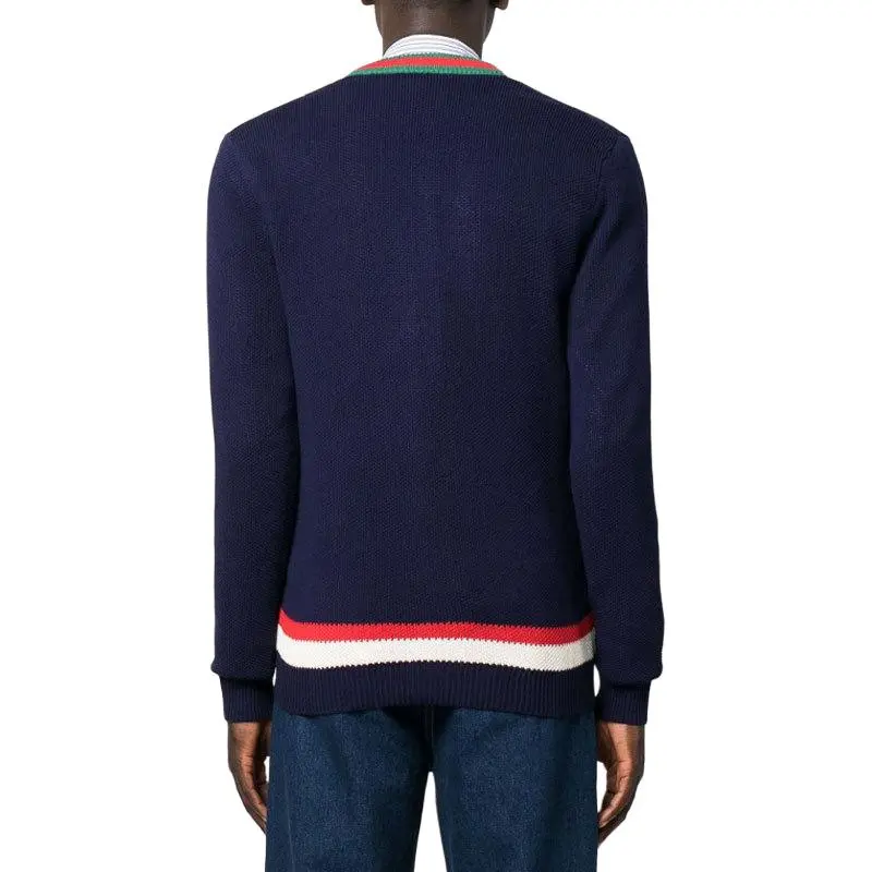 GUCCI Web stripe Button up Cardigan-4