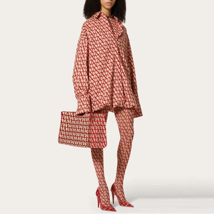 Valentino Long-Sleeved Dresses Women's Red-3
