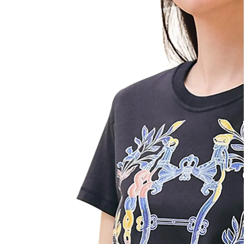 HERMES SS24 Regular T Shirt Women's Black-6