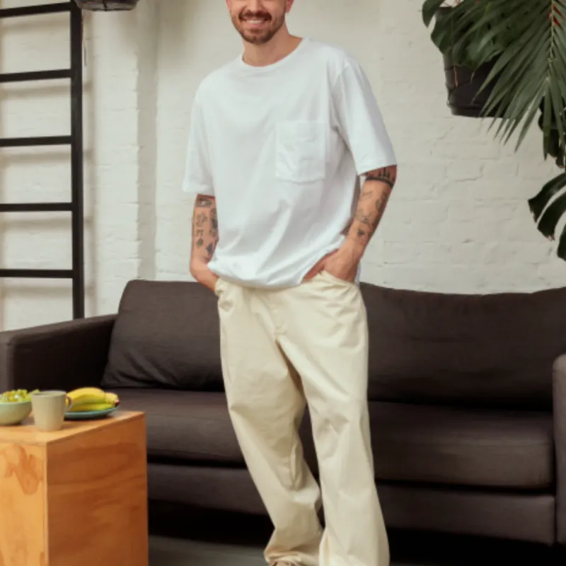 UNIQLO SS24 Casual Pants Men's Light Beige-3
