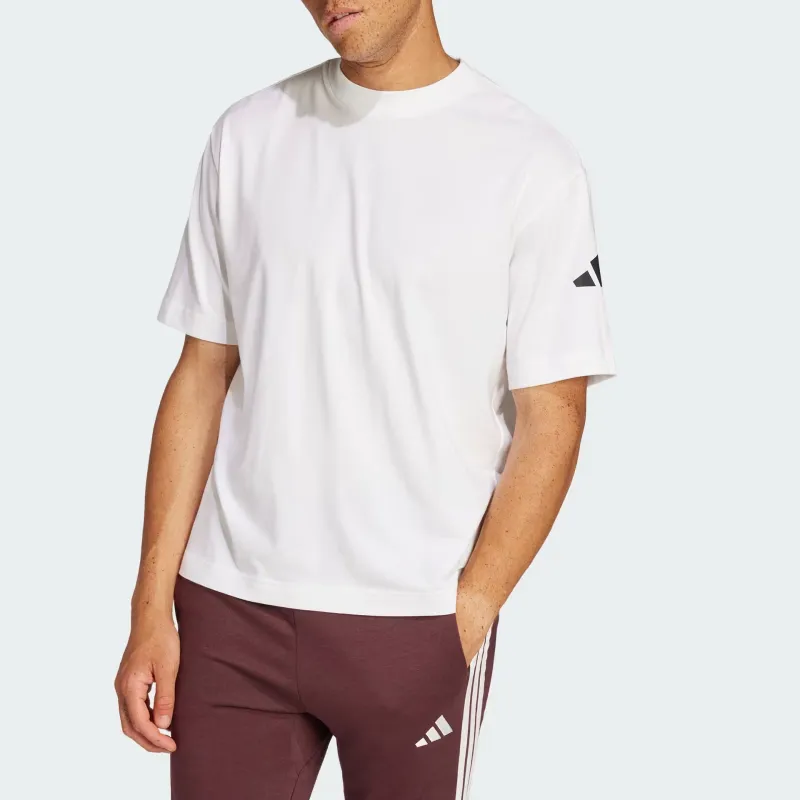 Adidas Essentials Loose Fit 3 Bar Logo T Shirt-1