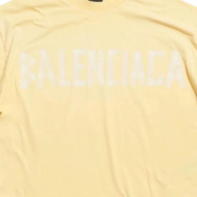 Balenciaga T Shirt Regular Fit Men's Yellow-2
