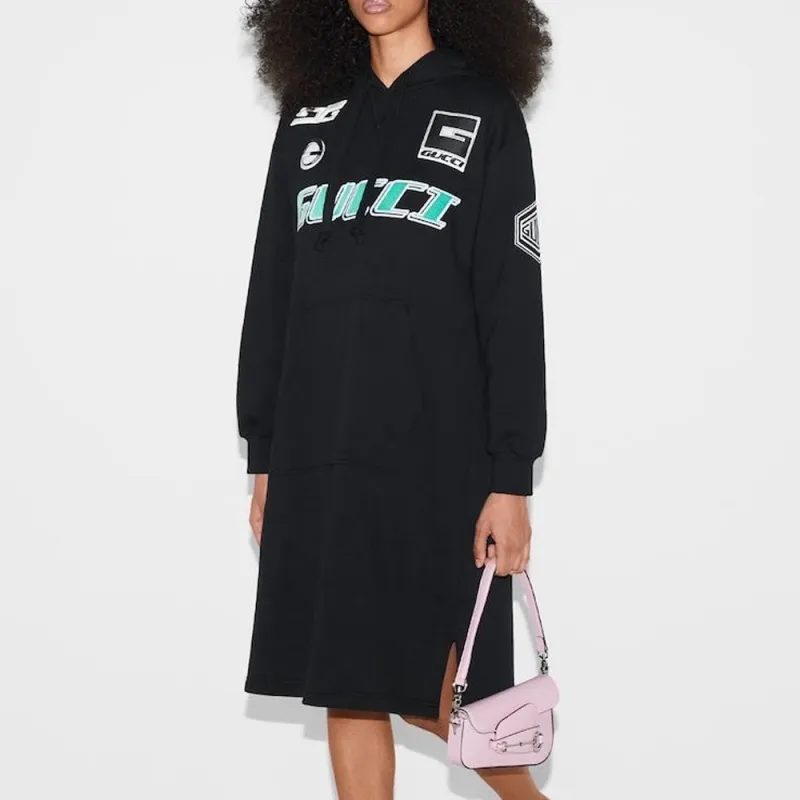 GUCCI Long Sleeved Dresses Women's Black-3