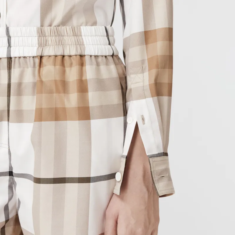 Burberry Casual Shorts Women's Frost White-5