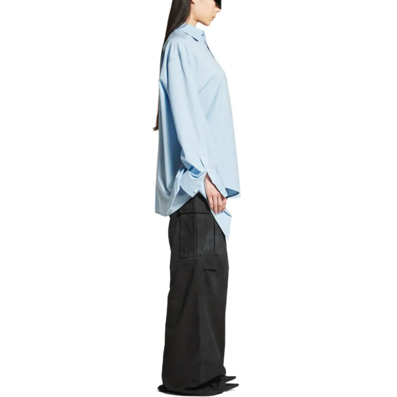 Balenciaga SS25 Shirt Regular Fit Women's Sky Blue-5