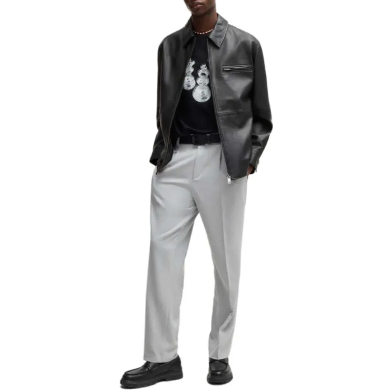 HUGO BOSS Zip up Leather Jacket-1