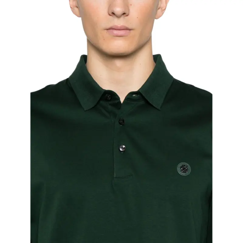 HUGO BOSS Logo Patch Long Sleeved Polo Shirt-5