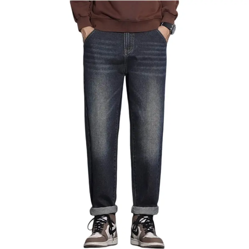 FASTFISH Jeans Men Blue Gray-2