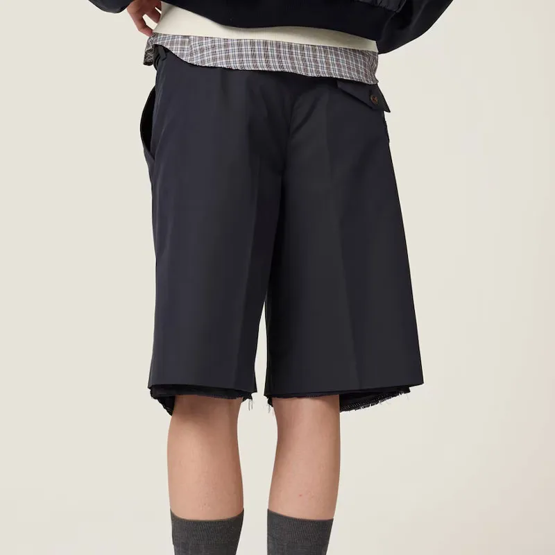 MIU MIU Casual Shorts Unisex Marine Blue-3