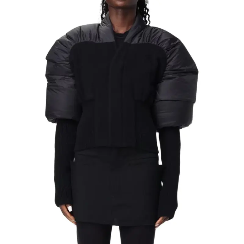RICK OWENS Duvetina Panelled Padded Jacket-2