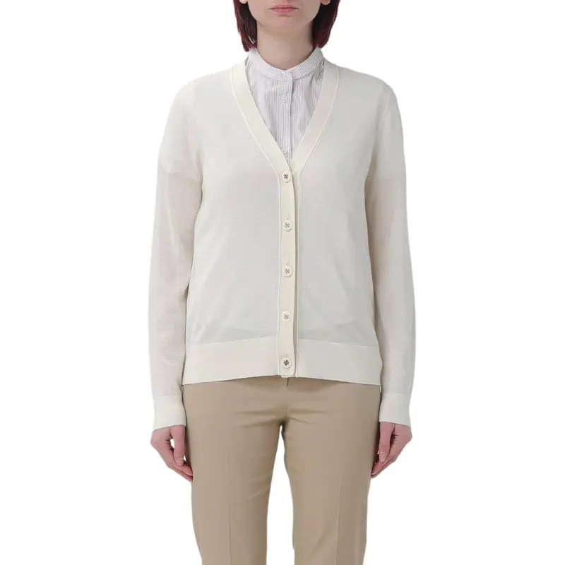 TORY BURCH V Neck Button Up Cardigan-5