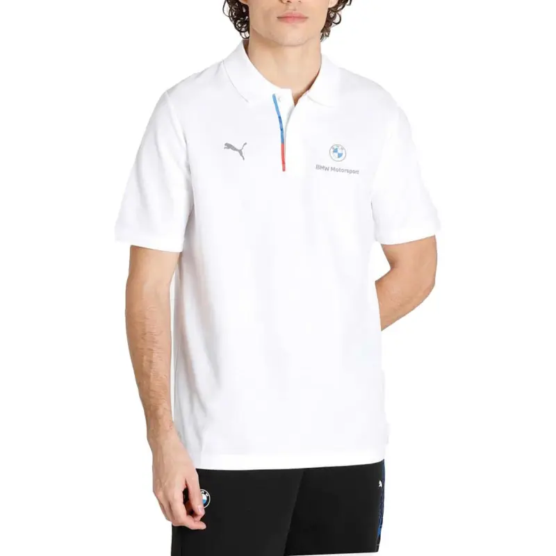 PUMA x BMW BMW M Motorsport Collaboration Motorsport Polo Polo Shirt Men's White-5