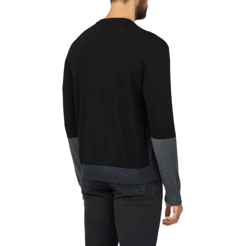 EMPORIO ARMANI Colour Block Crewneck Jumper-1