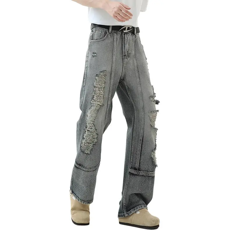 MGXEK Jeans Unisex Blue Gray-1