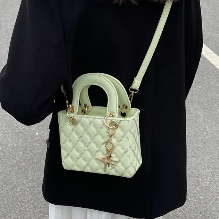 Duoluplo Doron Paul Pu Shoulder Bag Regular Unisex White/Green/Black-6