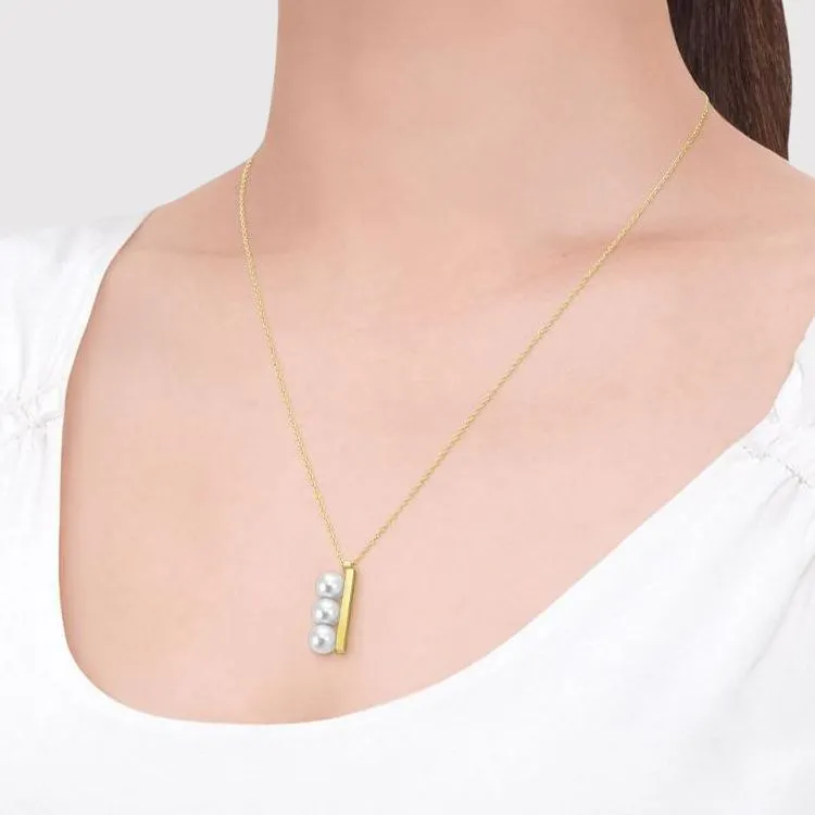 TASAKI 18kt Yellow Gold Balance Plus Neo Pearl Necklace-2