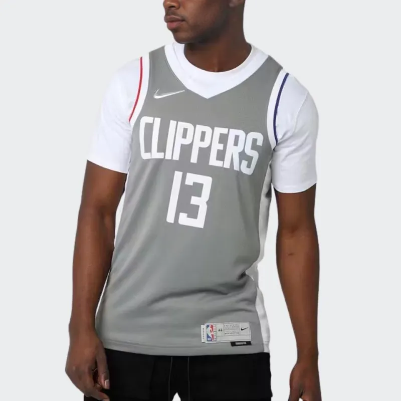 Nike X NBA Basketball Jerseys Men Gray-2