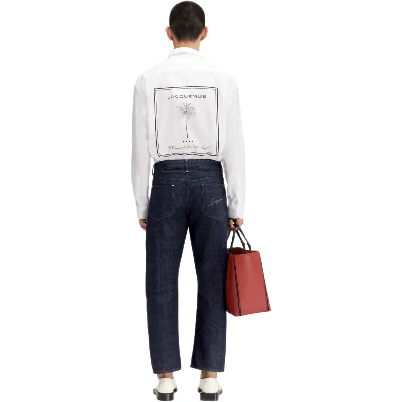 Jacquemus SS25 Cropped Jeans Men's Dark Navy/Dark Marine Blue-1