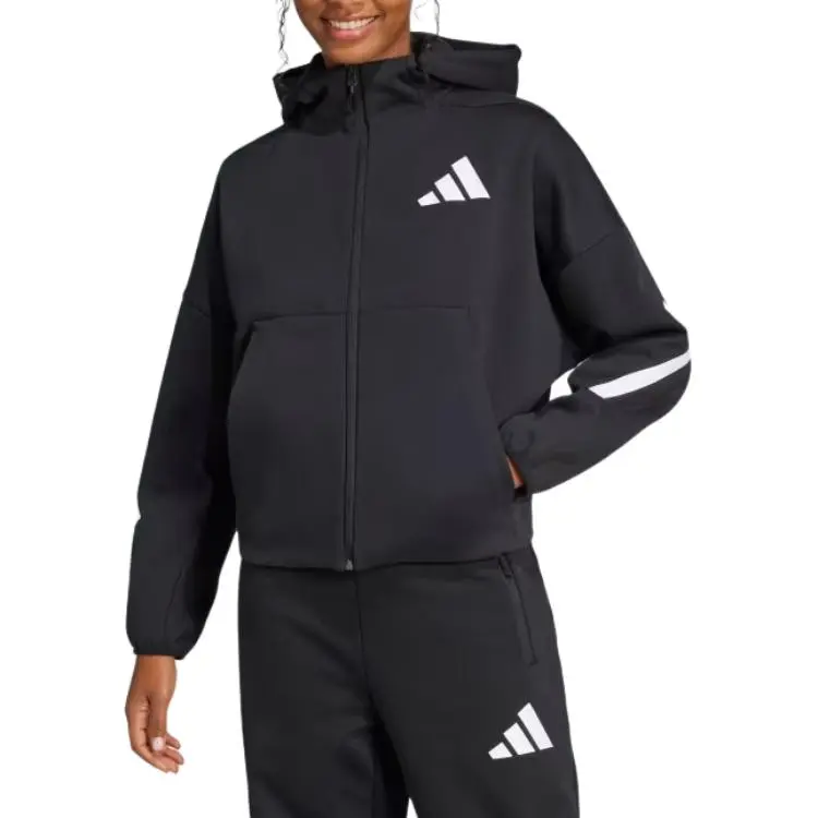 Adidas Z.N.E. Full Zip Hoodie Black/White-1