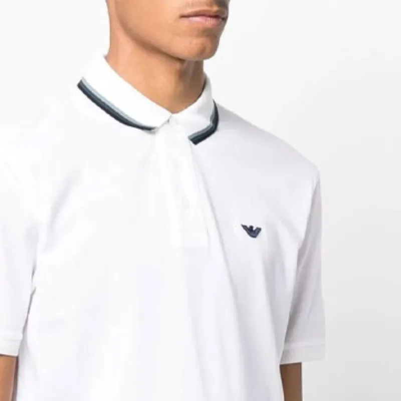 EMPORIO ARMANI Polo Shirts Men White-4