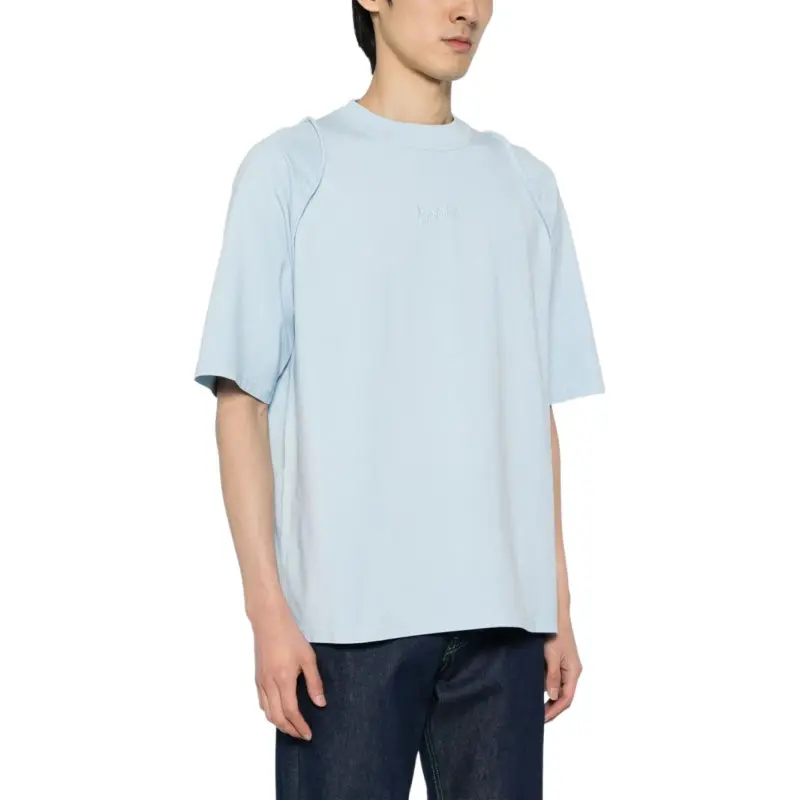 Jacquemus Logo Embroidered Crewneck T Shirt-4