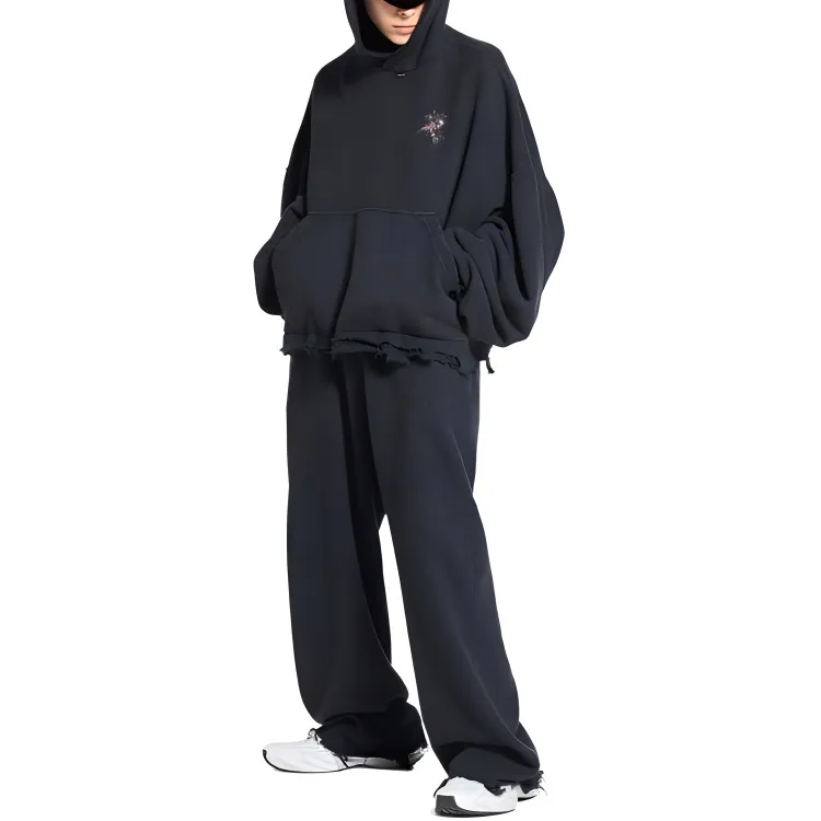 Balenciaga Knitted Sweatpants Loose Fit Unisex Black-4