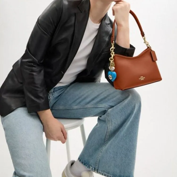 COACH LAUREL Smooth Grain Leather Crossbody Bag, Shoulder Bag Trumpets Women's Brown-4