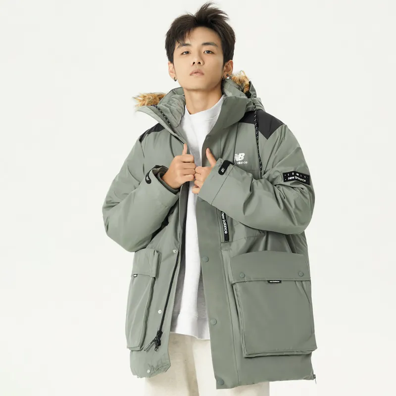 New Balance Down Jacket Men's Dark Olive Green-3