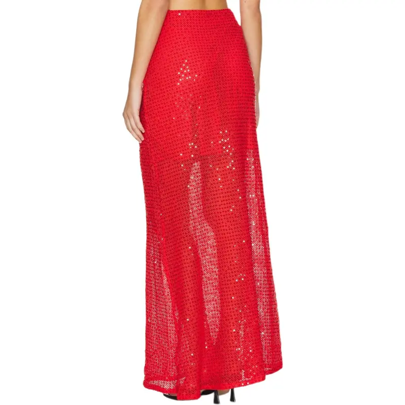 SABINA MUSAYEV Casual Long Skirt Women's Red-1