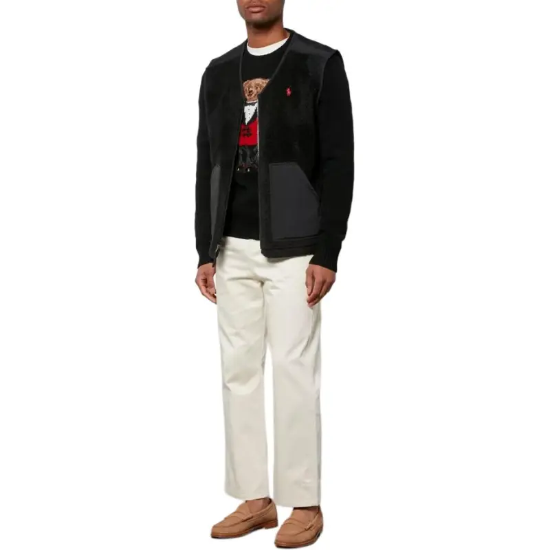 Polo Ralph Lauren Logo embroidered Faux shearling Gilet-4