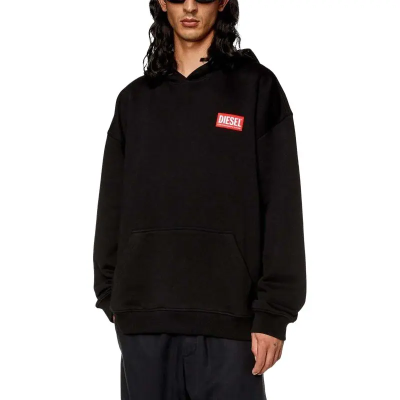 DIESEL S Nlabel Hood L1 Logo Patch Hoodie-3