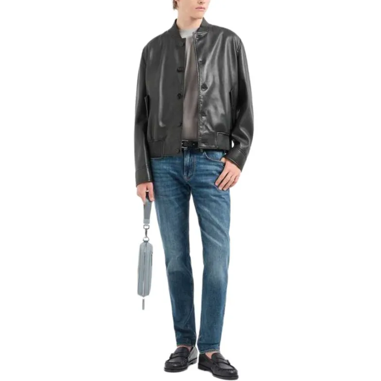 EMPORIO ARMANI J06 Slim fit Washed Denim Jeans-1