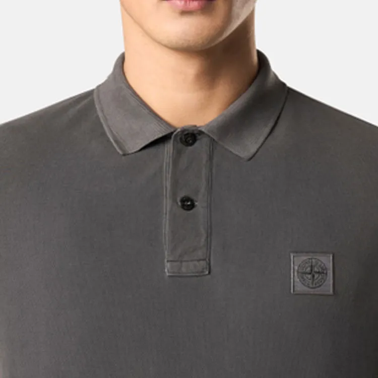 STONE ISLAND Piqué Polo Shirt-4