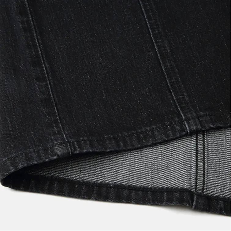 MLB New York Yankees Denim Long Skirts Women's Black-5