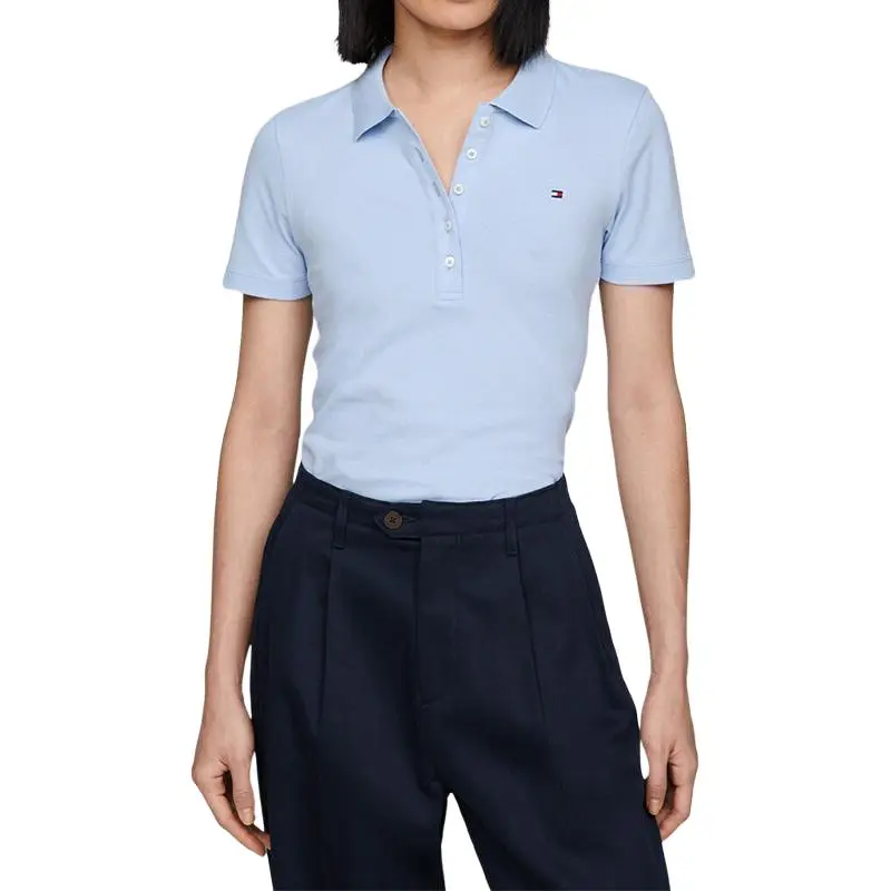 Tommy Hilfiger Polo Shirt Women's Light Blue-4