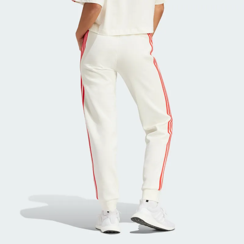 Adidas Future Icons 3 Stripes Regular Pants Knitted Sweatpants Women's Jade White-2