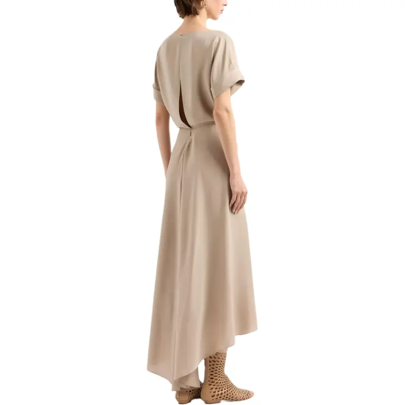 GIORGIO ARMANI Long Triple Silk Georgette Dress-2