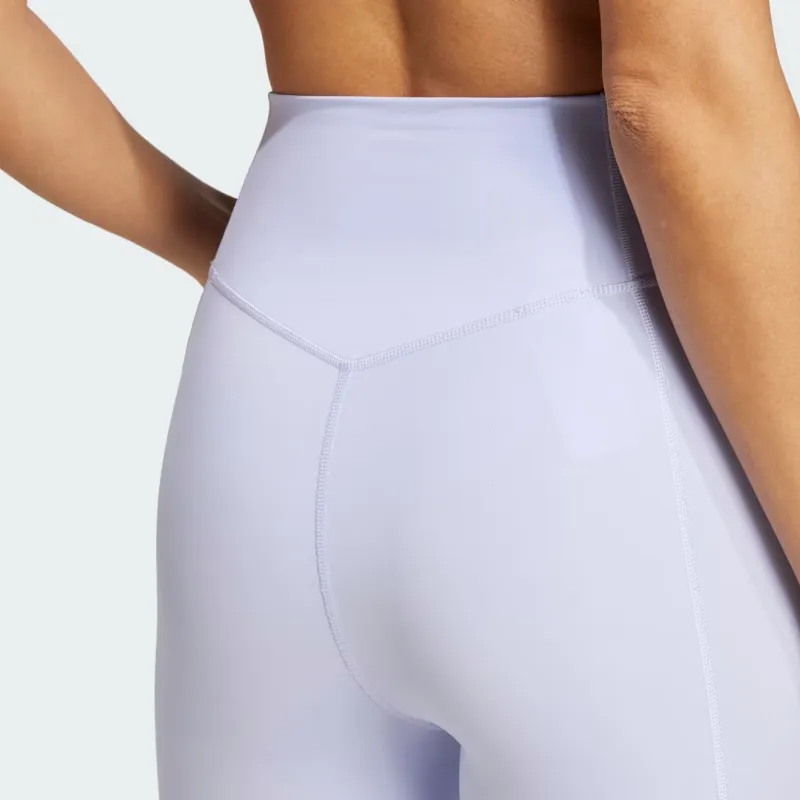 Adidas Women's Optime Essentials Stash Pocket Full Length Leggings Violet Tone/White-4