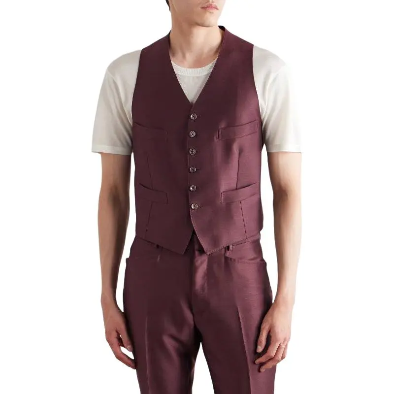 TOM FORD Tank Tops Men Burgundy-1