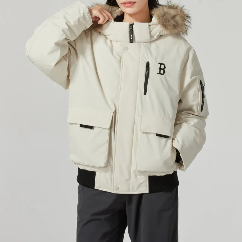 MLB Boston Red Sox FW24 Down Jacket Unisex Dark Cream-1