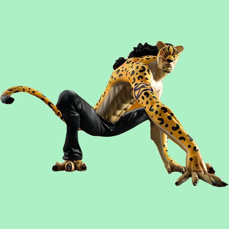 MegaHouse Rob Lucci Mh One Piece Pop Mas Leopard Luffy Paper Eyed Warrior Scale Figures Medium-1