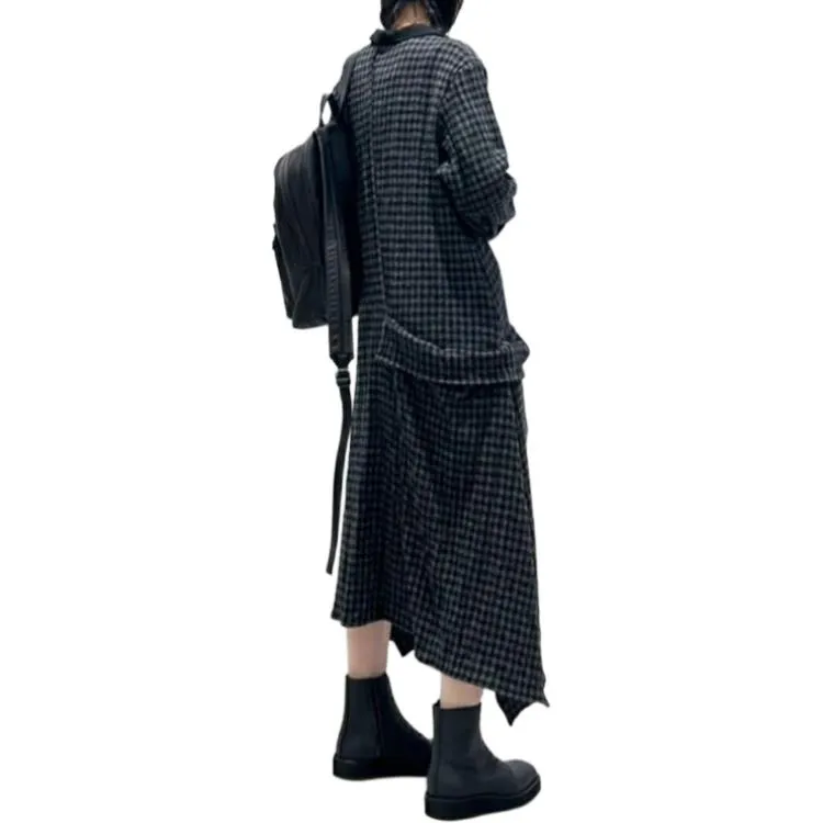 Yohji Yamamoto Long Sleeved Dress Women's Black-3