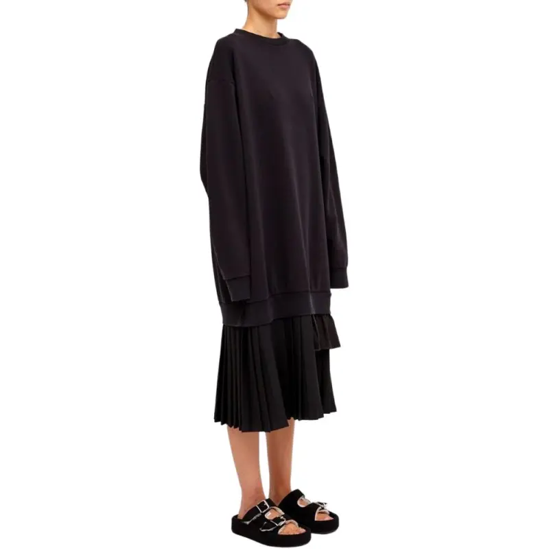 MM6 Maison Margiela Long Sleeved Dresses Women's Black-4