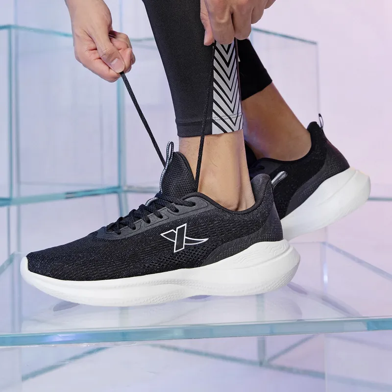 XTEP Soft Cube Anti-Slip And Wear-Resistant Breathable Low-Top Running Shoes Men's Black-4